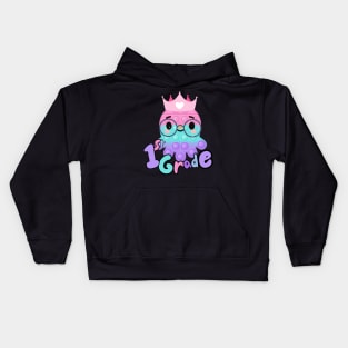 first grade poppin Kids Hoodie